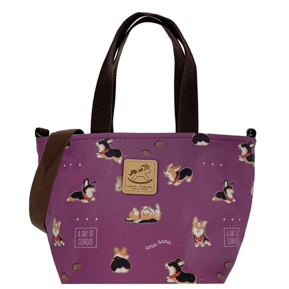 Uma Hana Handbags - Waterproof Corgi Crossbody Convertible Handbag Mini Travel Tote W/ Strap